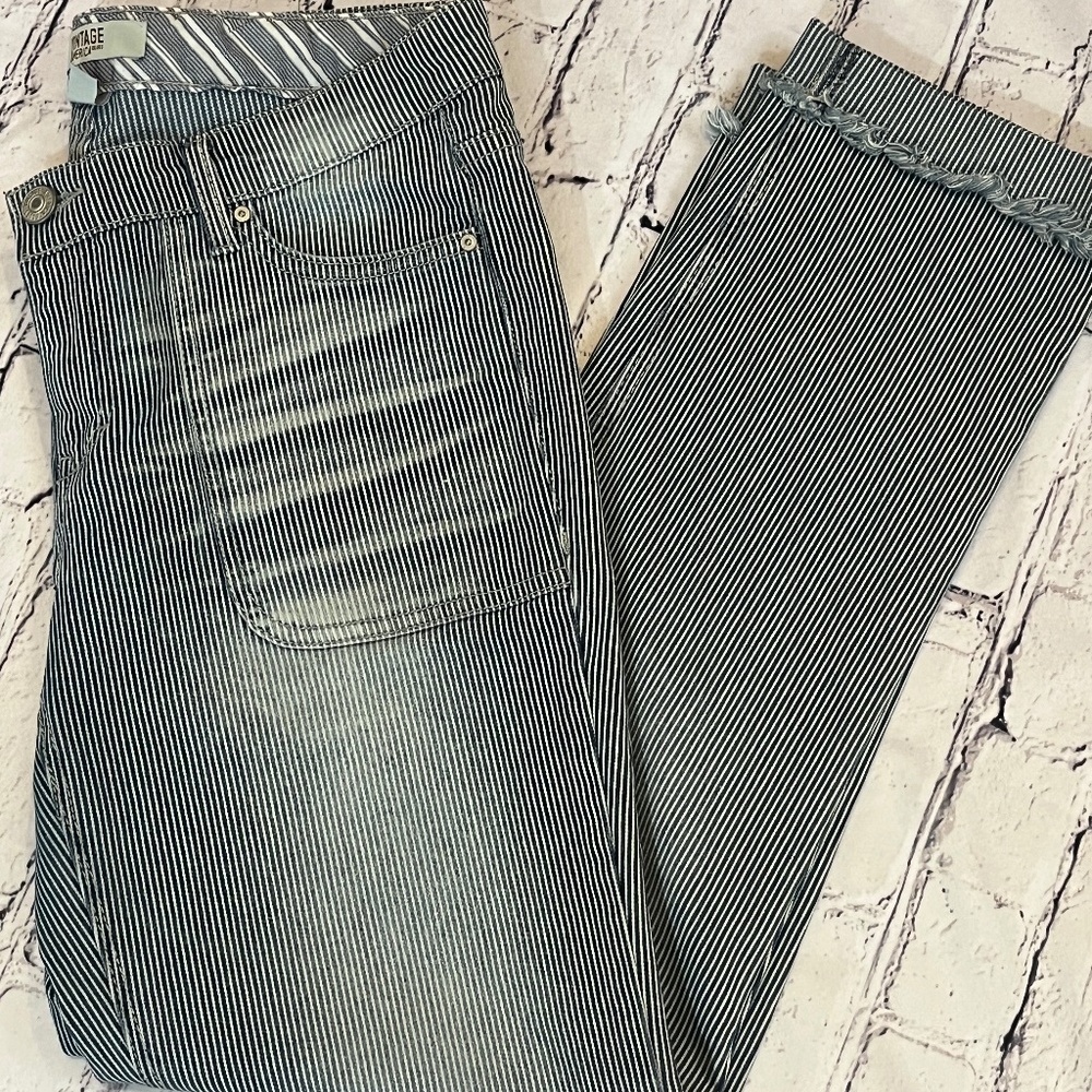 Vintage American Blues, stripped denim jeans, size 4